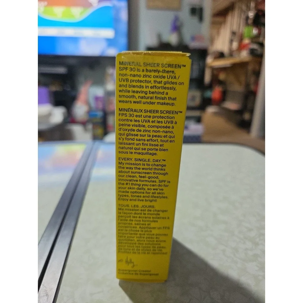 Supergoop ! Mineral Sheer Sunscreen~SPF30~Full Size~1.5oz/45mL~EXP 7/2026